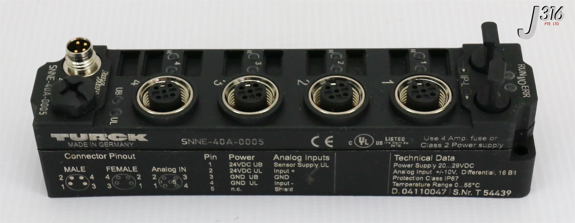 Cavo Prolunga Turck Piconet SNNE-40A-0005 - Usato In Buone Condizioni